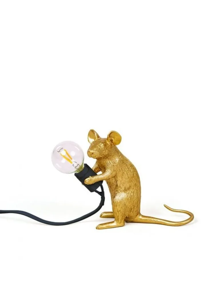 Mouse lamp mac - goud