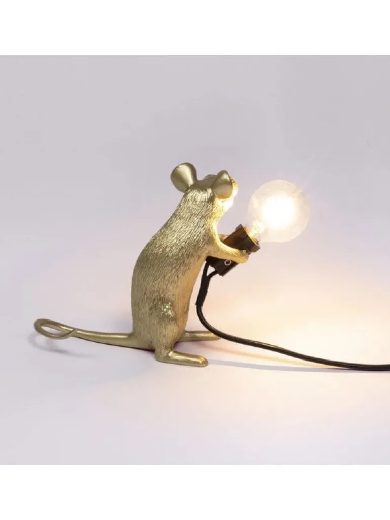 Mouse lamp mac - goud