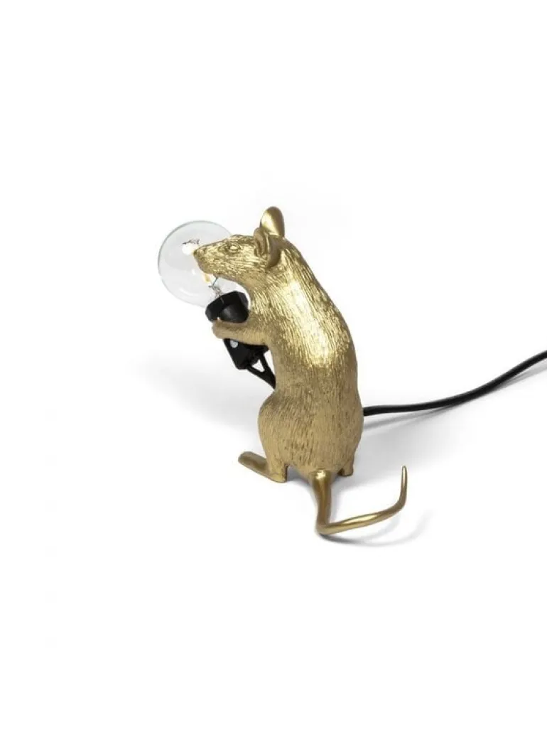 Mouse lamp mac - goud