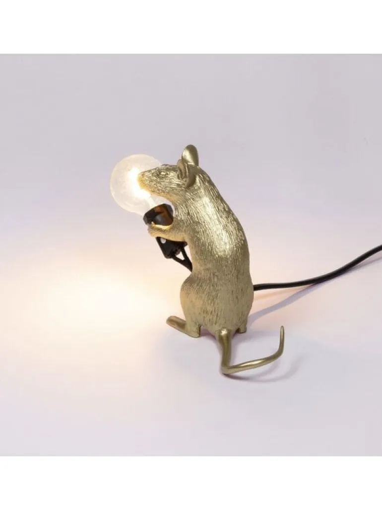 Mouse lamp mac - goud