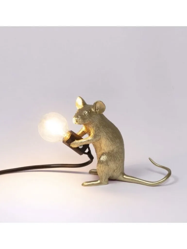 Mouse lamp mac - goud