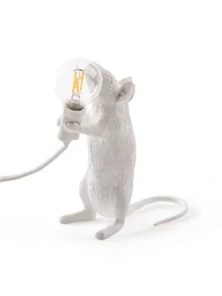 Mouse lamp standing - wit