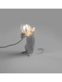 Mouse lamp standing - wit