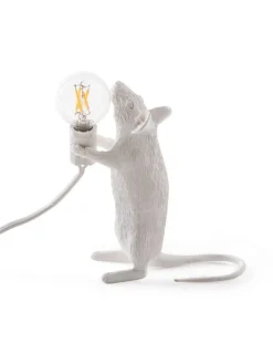 Mouse lamp standing - wit