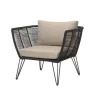 Mundo loungestoel zwart 87x72x74cm