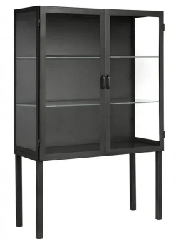 New York display kast met 2 deuren - zwart