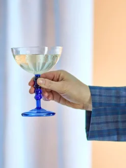 Noemi cocktailglazen blauw set van 6 stuks - 82068208