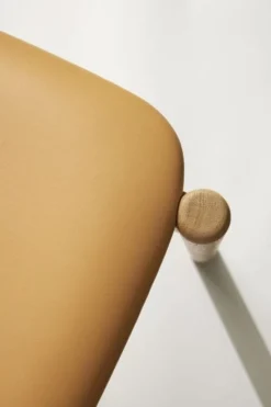 Oblique stoel met leren zitting - 331603