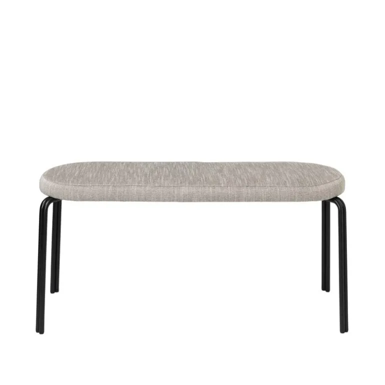 Oda bank 2 zits textiel - zwart