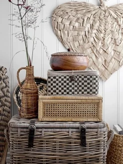 Opbergdoos rotan - set van 2