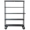 Opbergrek op wielen zwart metaal