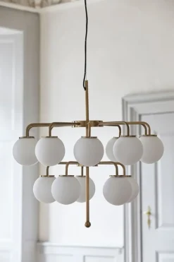 Palma kroonluchter wit/goud - 19401