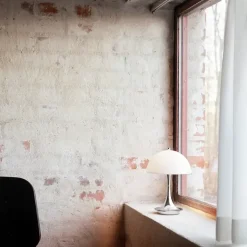 Panthella 160 portable tafellamp chrome opal blue grey - 5744171449