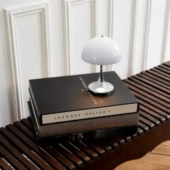 Panthella 160 portable tafellamp chrome opal blue grey - 5744171449