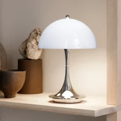 Panthella 160 portable tafellamp chrome opal blue grey - 5744171449