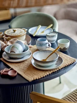 Paula borden blauw set van 6 stuks - 82060954