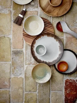 Paula borden Ø26,5cm bruin set van 4 stuks - 82061663