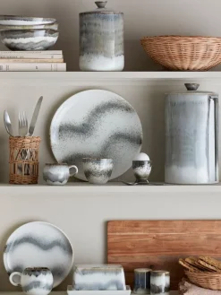 Paula borden Ø26,5cm grijs set van 4 stuks - 82061659