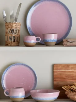 Paula borden Ø26,5cm set van 4 stuks roze - 82061660