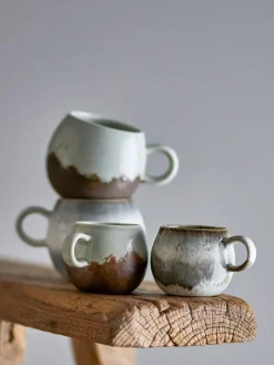 Paula espresso kopjes bruin set van 4 stuks - 82061626