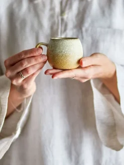 Paula espresso kopjes naturel set van 4 stuks - 82061630