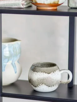 Paula mokken grijs/zwart set van 4 stuks - 82072663