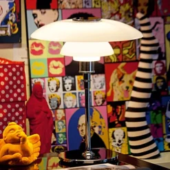 PH 4½-3½ glas tafellamp chroom - 5744161501