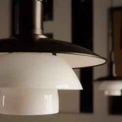 PH 3/3 hanglamp aged brass opal - 5741115806