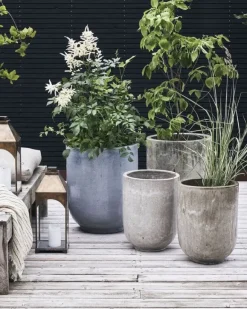 Pho bloempot set grijs