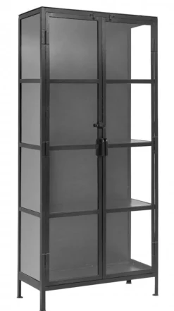 Phoenix kast met 2 deuren small - zwart