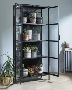 Phoenix kast met 2 deuren small - zwart