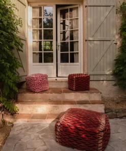 Pink leopard poef small - 1.45.15.009.030.3