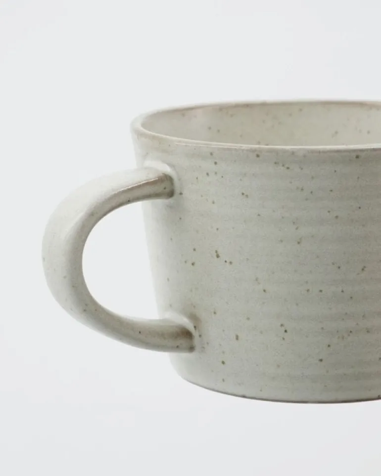 Pion kop en schotel grijs/wit set van 4 stuks - 206260237