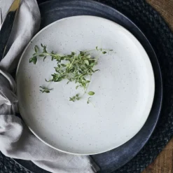 Pion lunch borden wit/grijs - set van 6 stuks