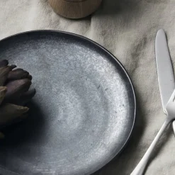 Pion lunch borden zwart/bruin - set van 6 stuks