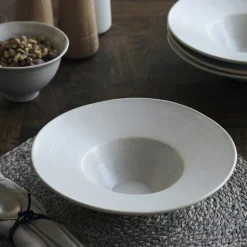 Pion pasta borden wit/grijs - set van 6 stuks