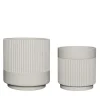 Plaster potten wit - set van 2 stuks