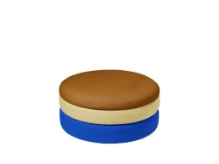 Pond poef blauw/zand/oker Ø68cm - 31001146