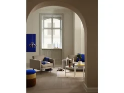 Pond poef blauw/zand/oker Ø38cm - 31001143