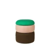 Pond poef groen/roze/koffie Ø38cm - 31001144