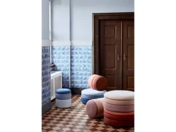 Pond poef roze - Ø68XH30CM