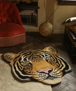 Rajah Tiger head vloerkleed L - 1.45.10.071.080.5