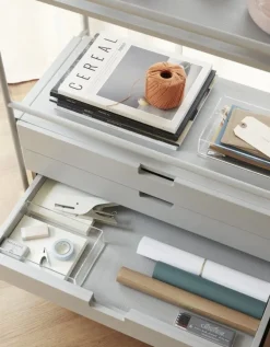 Rek metaal/hout - grijs