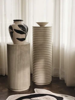 Rillo podium Ø36x106cm antiek beige - 14469067