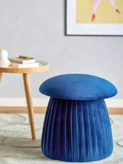 Roberta poef blauw - 82064258