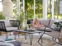 Rond vloerkleed jute