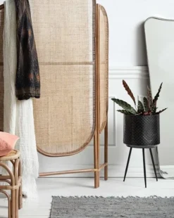 Rotan kamerscherm met webbing