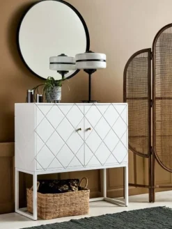 Rotan kamerscherm met webbing