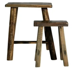 Rough krukken hout - set van 2 stuks