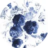 Royal blue flowers behangcirkel SC-001 ø142,5 cm
